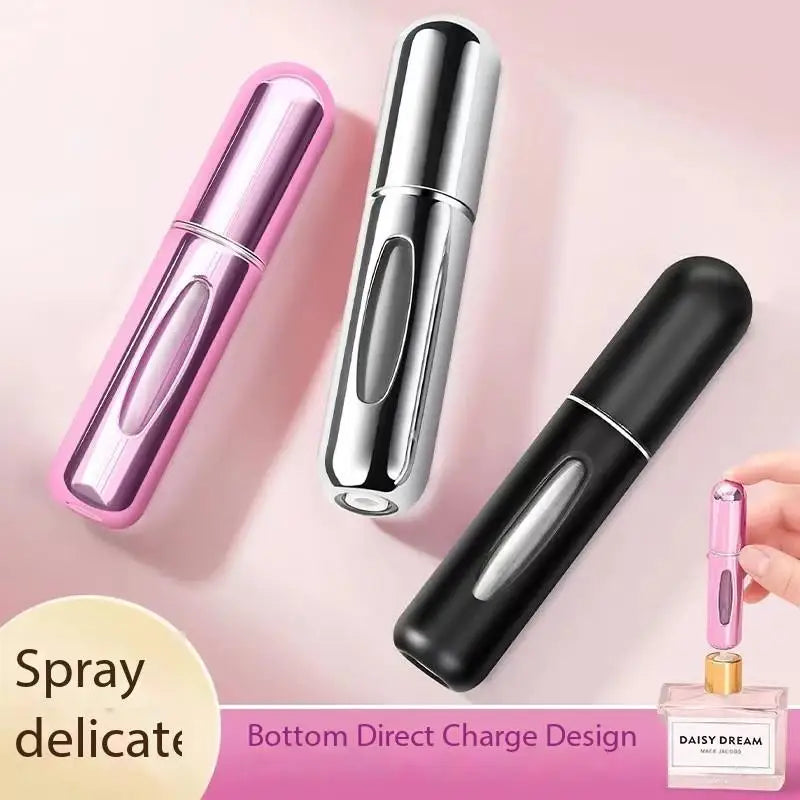 Botella dispensadora de perfume portátil de alta gama LuxuryGlow: spray de viaje recargable