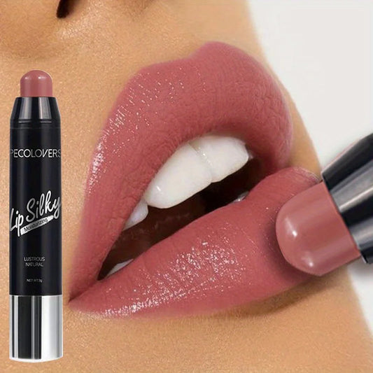 قلم أحمر شفاه غير لامع مقاوم للماء من LuxuryGlow - لون شفاه طبيعي، يدوم طويلاً، غير لاصق