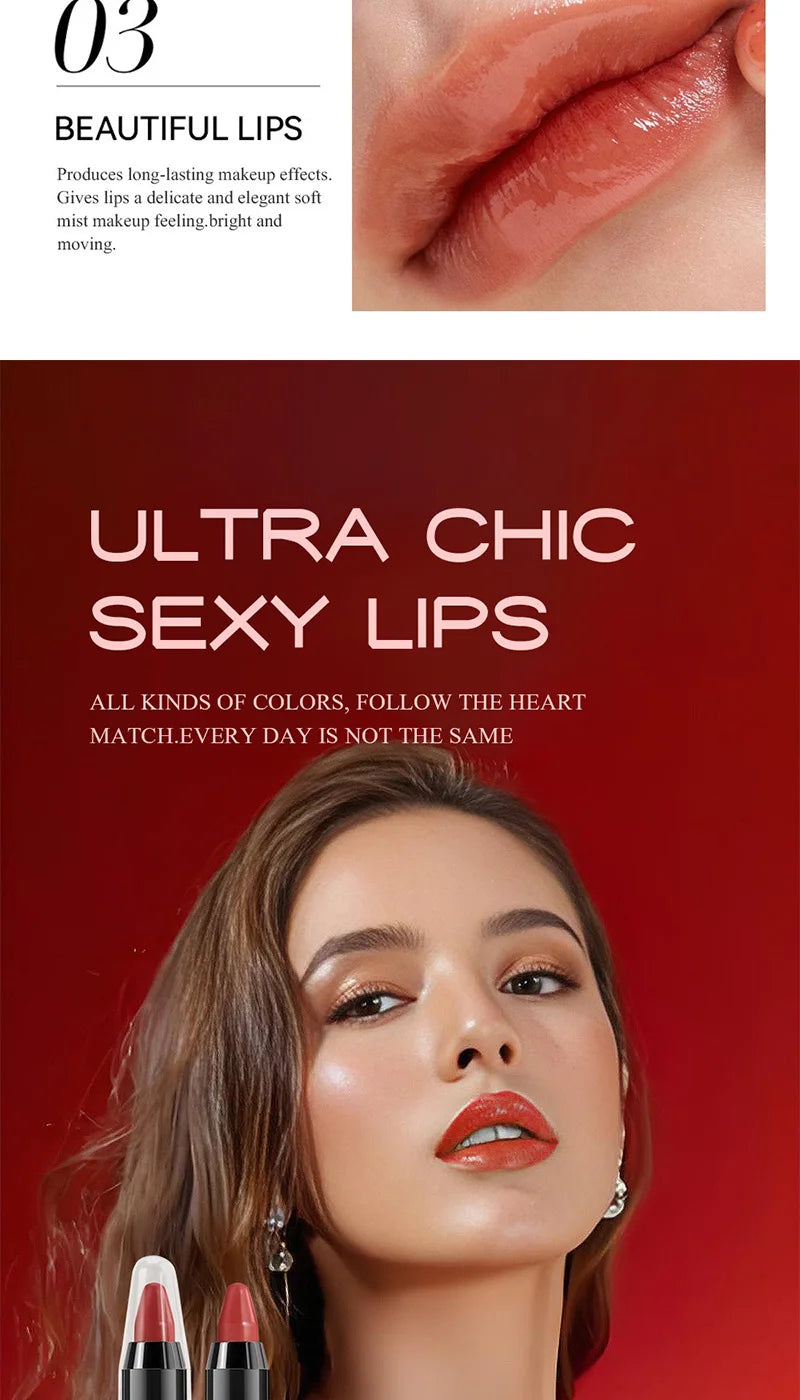 LuxuryGLOW Fit Colors Velvet Lip Crayon Set – 6 Shades, Waterproof & Hydrating