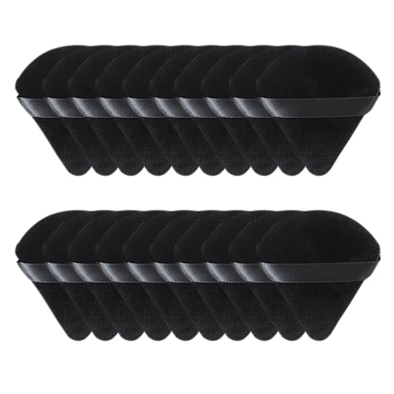 HUAZDS 10/20 قطعة من إسفنجة البودرة المخملية المثلثة - إسفنجة مكياج صغيرة قابلة للغسل