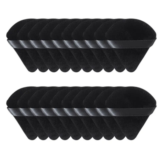 HUAZDS 10/20 قطعة من إسفنجة البودرة المخملية المثلثة - إسفنجة مكياج صغيرة قابلة للغسل