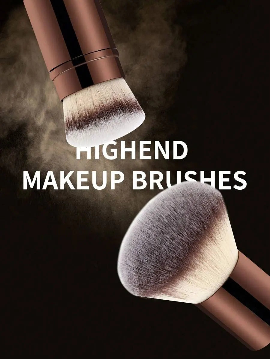 مجموعة فرش مكياج احترافية من لوكس بلند، ٢٠ قطعة، مع حقيبة مخملية | مجموعة كاملة للوجه