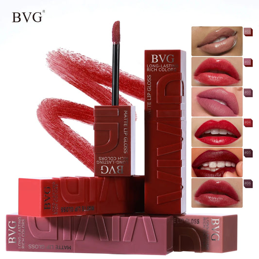BVG Matte Long-Lasting Liquid Lip Gloss – Non-Fading, Waterproof Lip Color