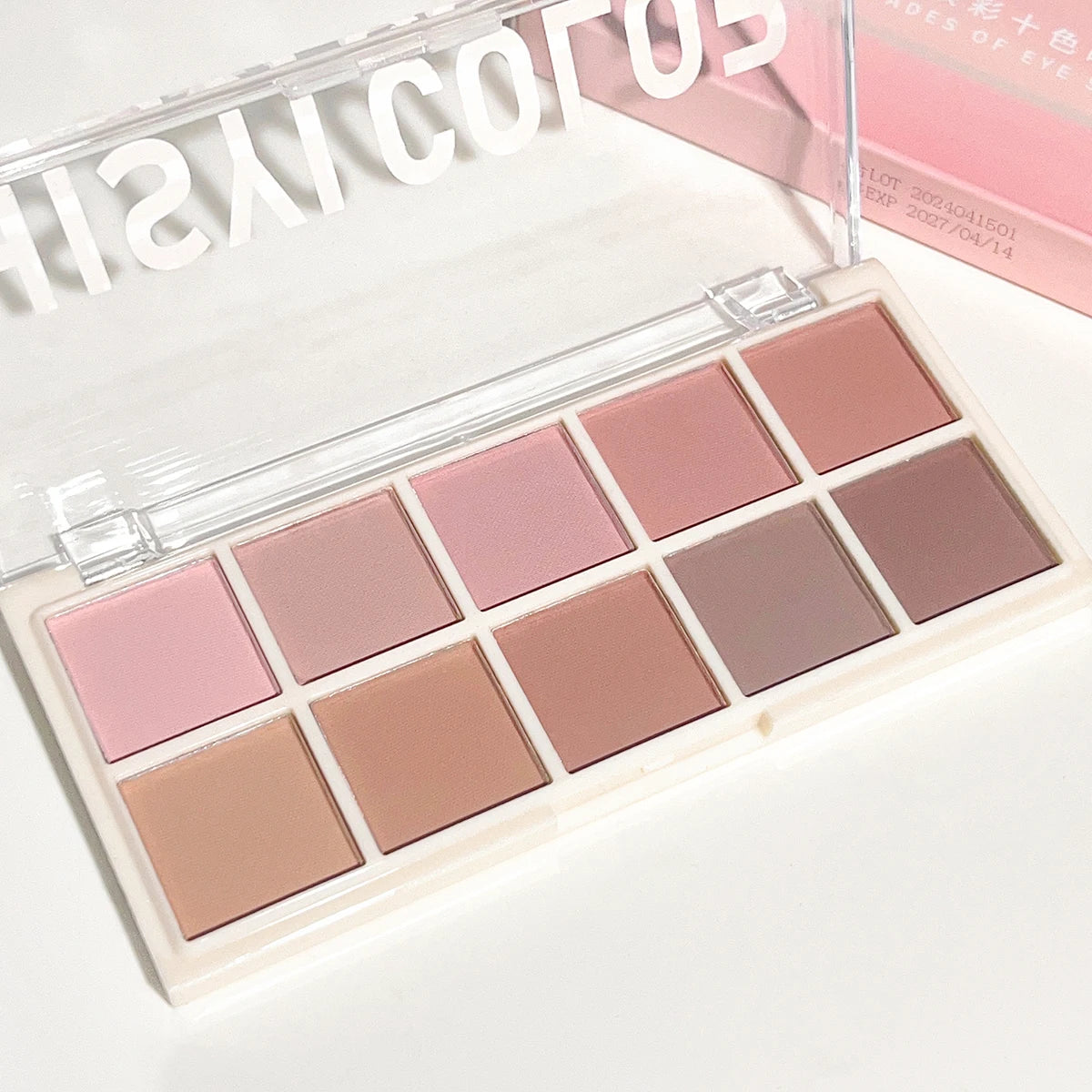 HISYI 10-Color Eyeshadow Palette – Matte, Shimmer & Glitter Waterproof Long-Lasting