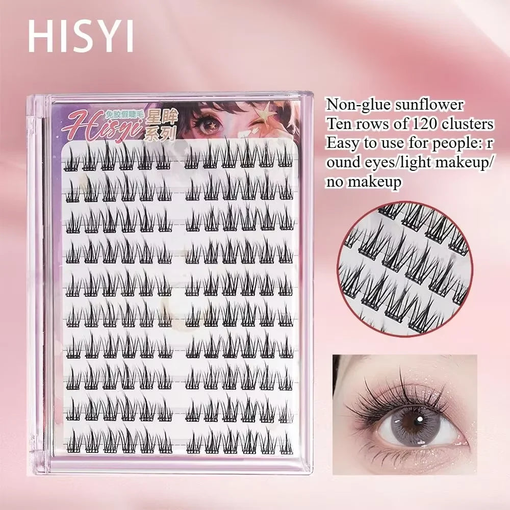 LuxuryGlow Self-Adhesive 3D Cluster Lashes – Glue-Free, Volumizing, Waterproof