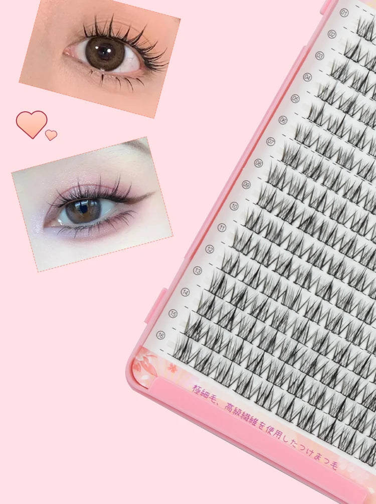 Miz Barn 32 Rows Eyelash Extensions – DIY & Professional, Soft Synthetic Lashes