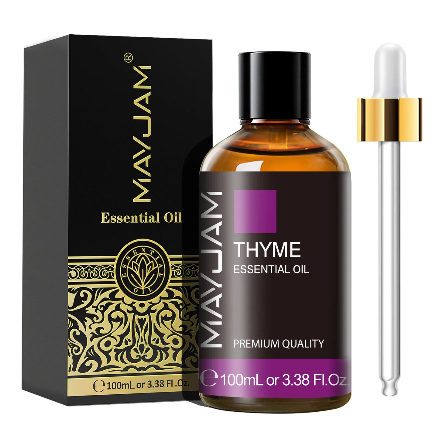 Aceite esencial puro MAYJAM 100 ml: aceite de aromaterapia con gotero para humidificadores, velas y difusores