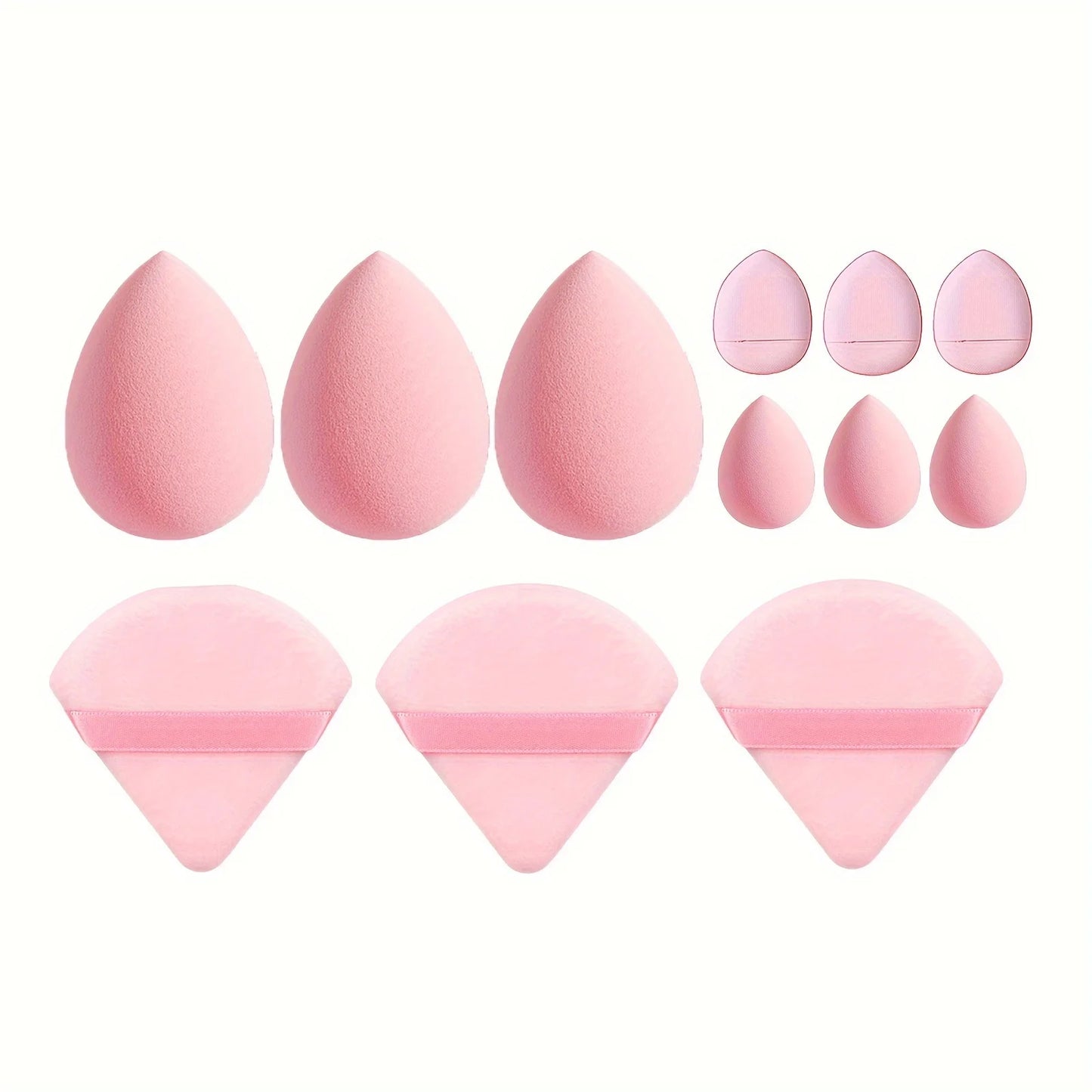 WRDEW 12Pcs Professional Makeup Sponge Set – Soft, Reusable & Versatile Beauty Blenders for Foundation, Powder & Blush