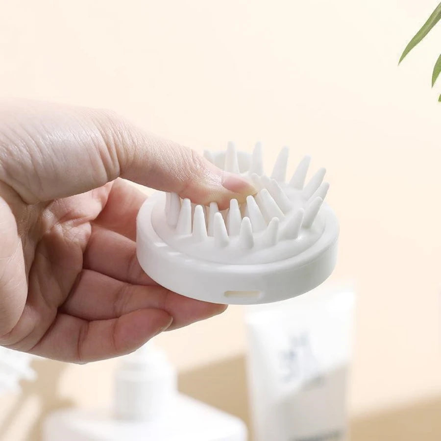 LUNCAY Silicone Scalp Massager Shampoo Brush – Soft Head Scrubber for Thick & Thin Hair