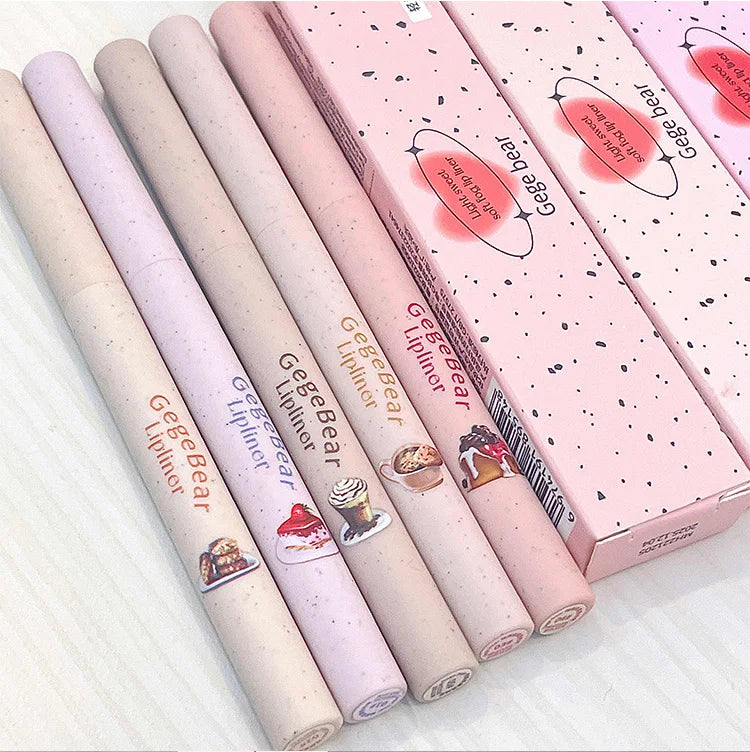 Delineador de labios mate Gege Bear Nude: lápiz aterciopelado resistente al agua y de larga duración 