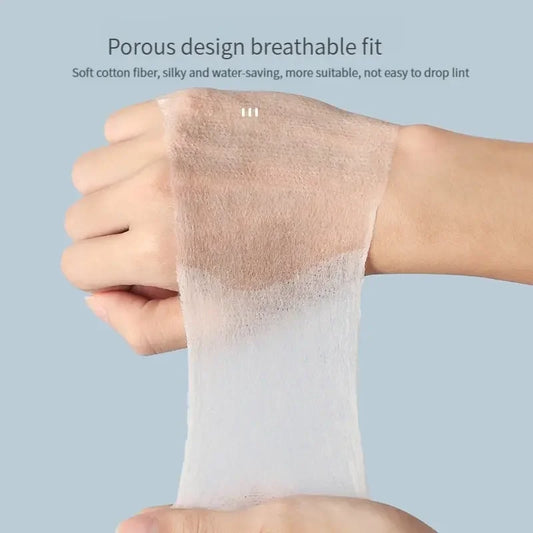 LuxuryGlow 200PCS Wet Cotton Stretch Pads | Disposable Makeup Remover & Mask