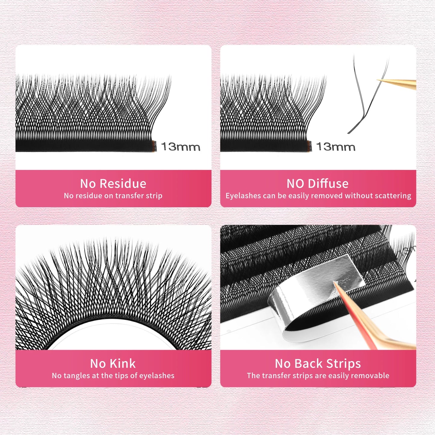 XIUSUZAKI YY 3D/4D/5D W وصلات الرموش - L/LU/M Curl Soft Mink Volume Fans C30