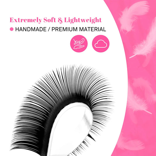 رموش TDANCE Cashmere الكلاسيكية - رموش فردية سوداء غير لامعة C30