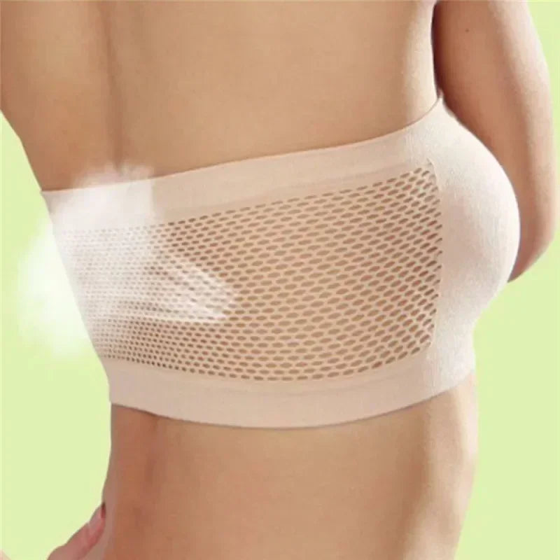 Sujetador de tubo de malla sin tirantes transpirable para mujer LuxuryGlow: un sexy sujetador bandeau de verano.