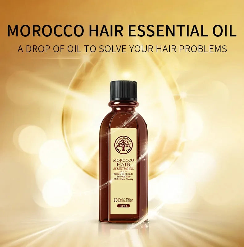 Aceite capilar de argán marroquí LAIKOU – Sérum nutritivo reparador para cabello seco (60 ml)