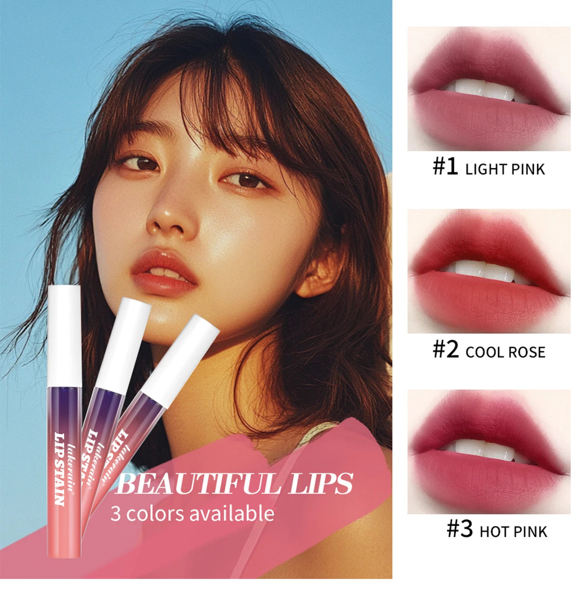 Brillo labial Peel &amp; Stick de Lakerain: brillo duradero, resistente al agua, antiadherente y resistente a las transferencias.