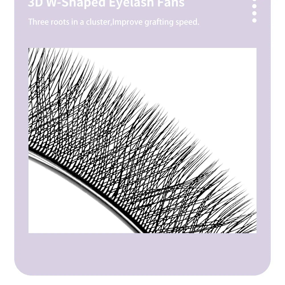 DIYDAY W-Shape Premade Eyelash Extensions – 3D to 8D Volume Fans for Natural Bloom Look  C132