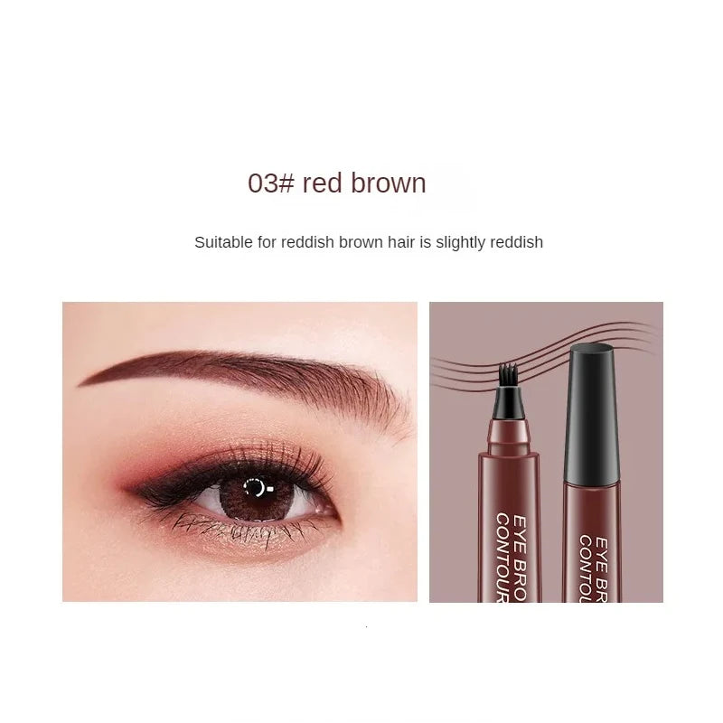 OREADEX 4-Point Eyebrow Pencil – Waterproof, Long-Lasting Natural Brow Pen