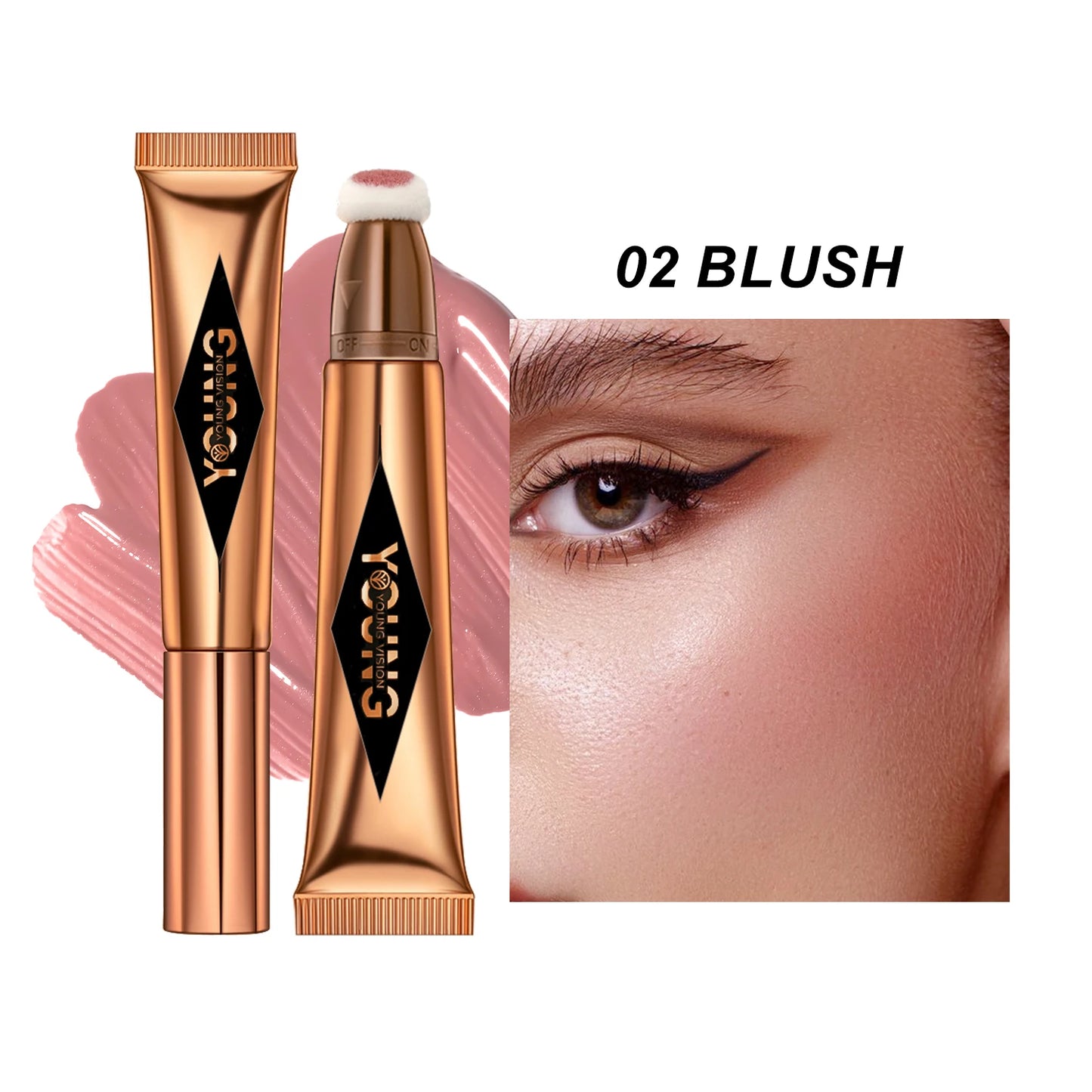YOUNG VISION Air Cushion Blusher — Long-Lasting, Easy-to-Apply (6 Colors)