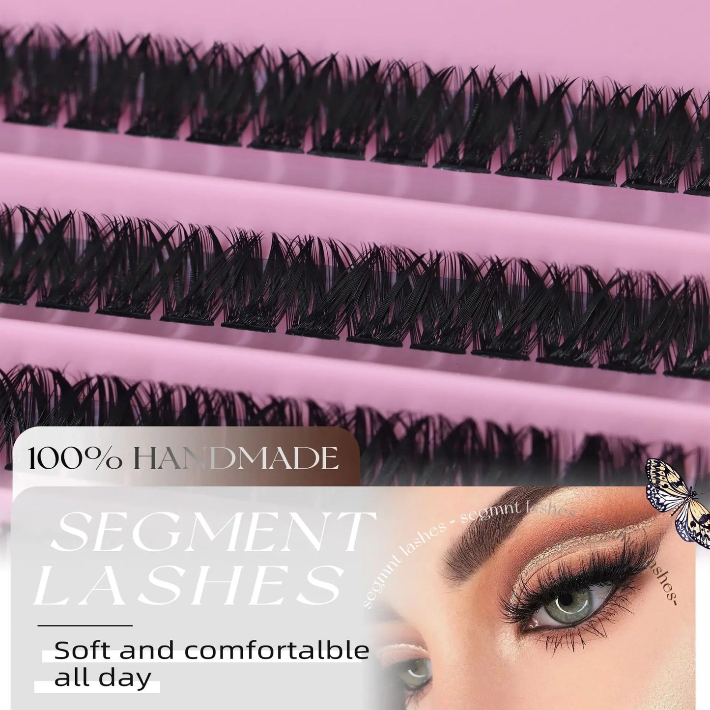 JPNPL MJ DIY Eyelash Extension Kit – 200 PCS Clusters with Bond & Seal