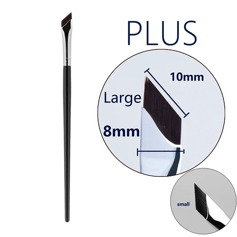 WOKO Ultra-Thin Precision Blade Eyeliner & Eyebrow Brush – White Wooden Handle