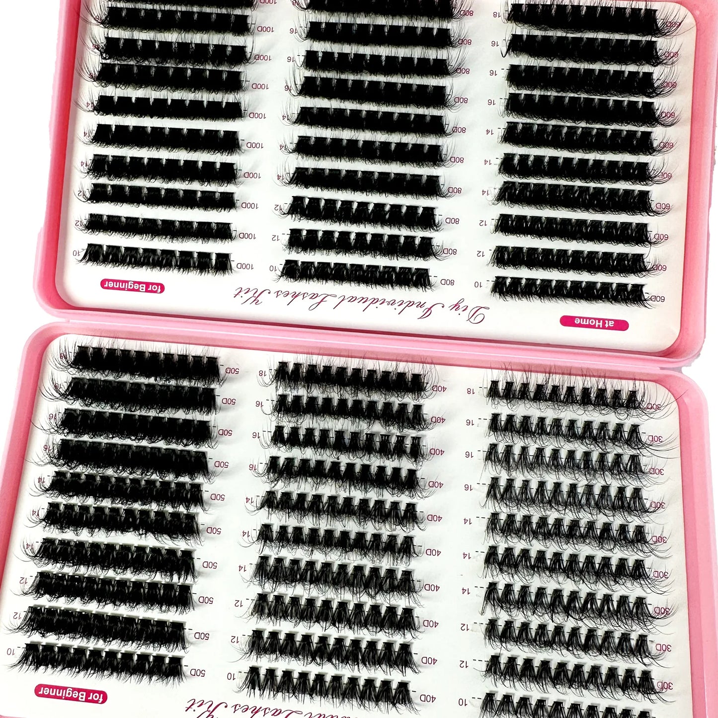 LYBCG 570/640pcs DIY Cluster Eyelash Extensions – Thick, Fluffy & Winged Look