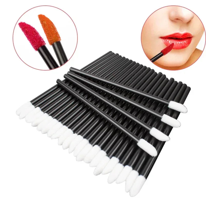 Aplicadores de brillo labial desechables CNKESS (50/100 pinceles suaves)