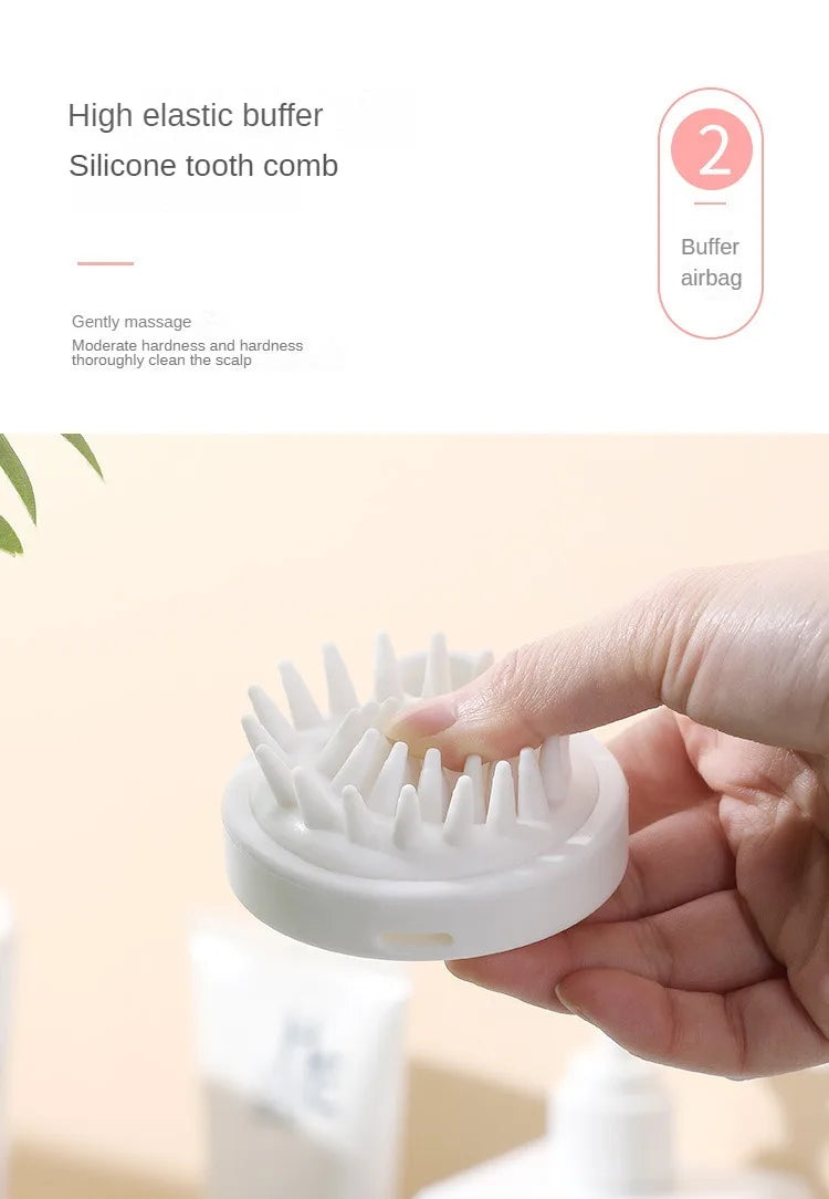 LUNCAY Silicone Scalp Massager Shampoo Brush – Soft Head Scrubber for Thick & Thin Hair
