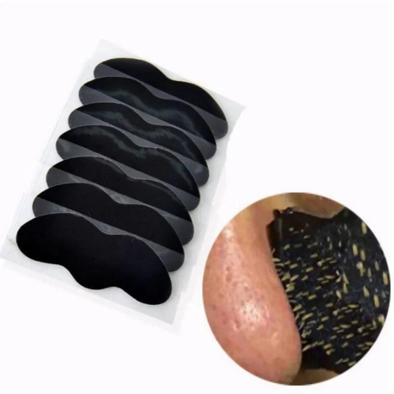YMOLGA 10PCS Bamboo Charcoal Nose Strips – Blackhead Remover Peel-Off Mask