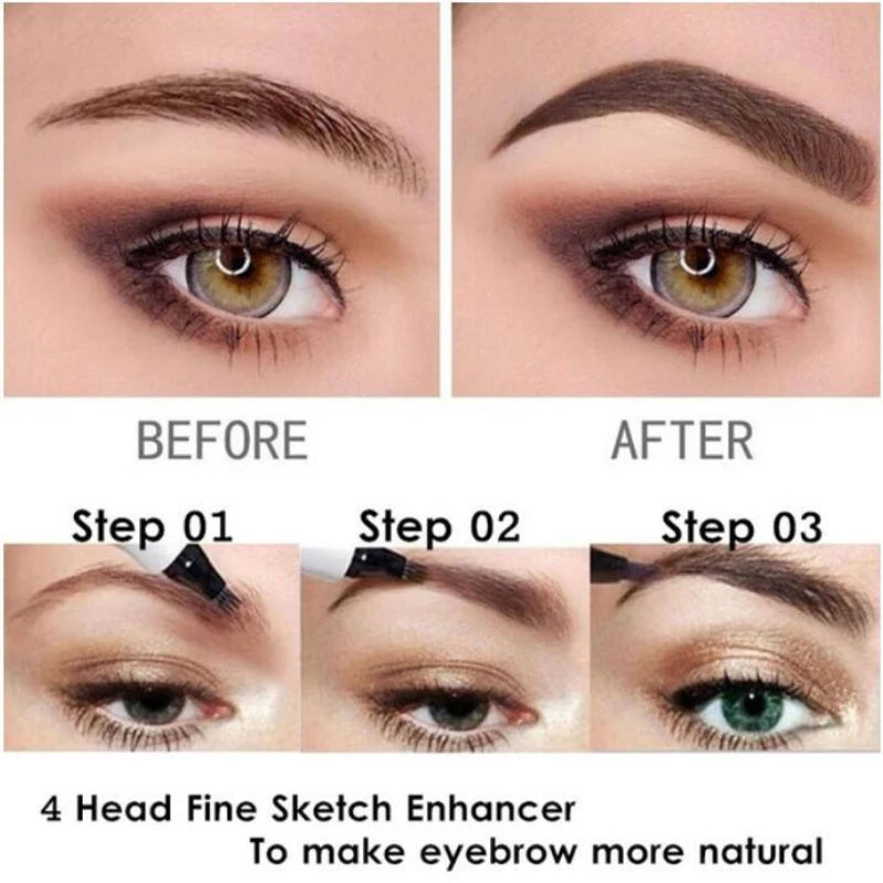 LuxuryGlow Waterproof Eyebrow Tattoo Pen – Microblading Effect Liquid Brow Pencil