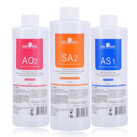 Hydra Facial Solution Kit (1200ml) – AS1+SA2+AO3 for Salon Results at Home - LUXURY GLOW