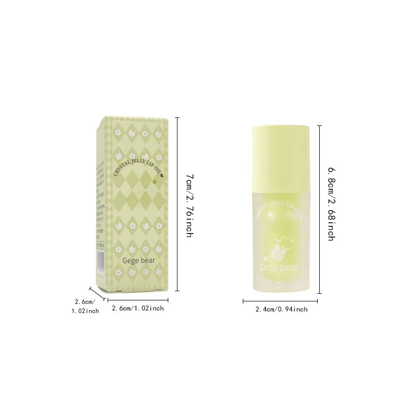 Aceite labial Crystal Jelly de Gege Bear: brillo hidratante de frutas para labios suaves y nutridos.