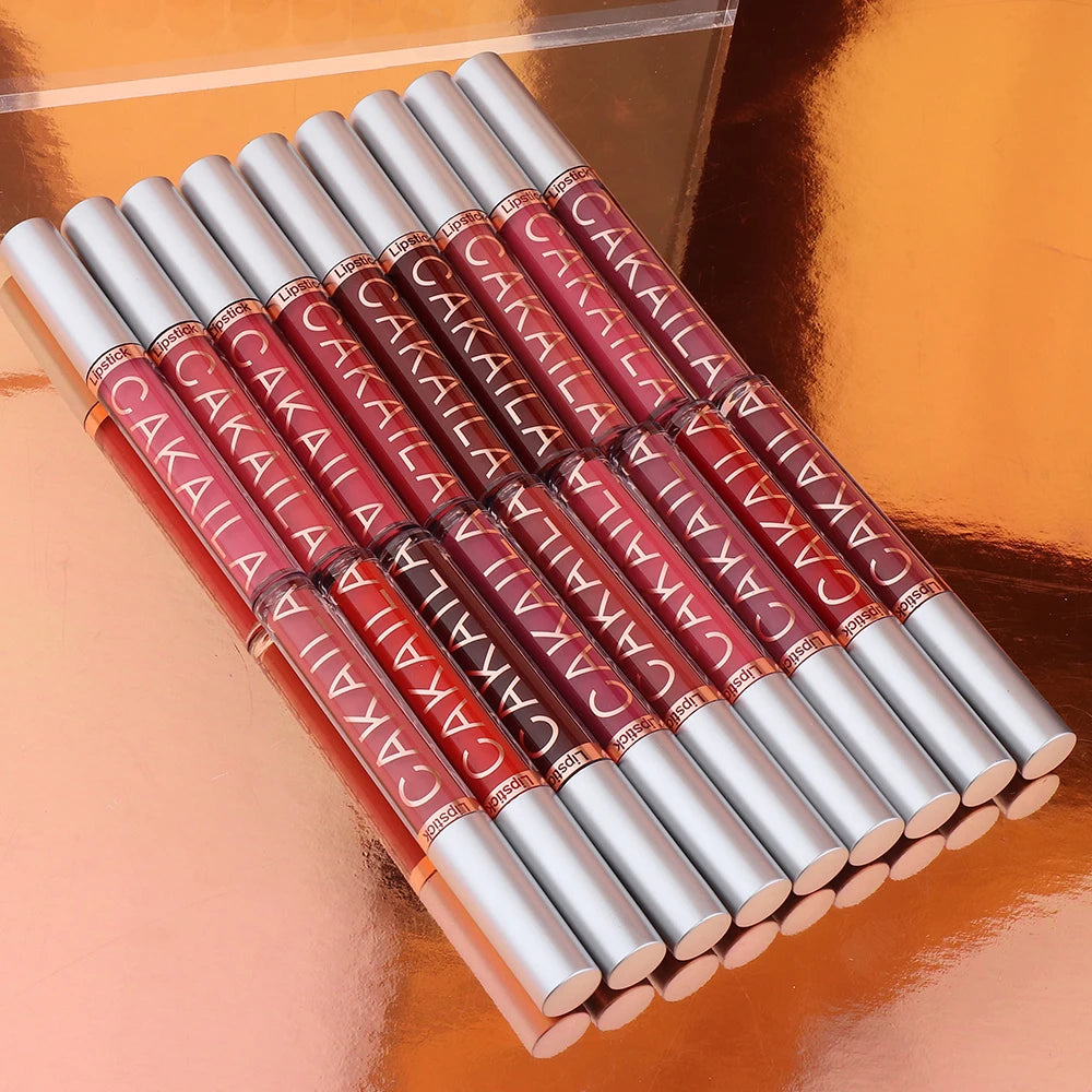 Set de brillo labial líquido mate de 6 colores CAKAILA: labiales resistentes al agua y de larga duración