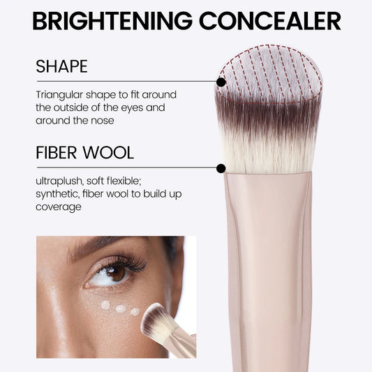 MAANGE Triangle Concealer Brush – Precision Under Eye & Foundation Blending Tool