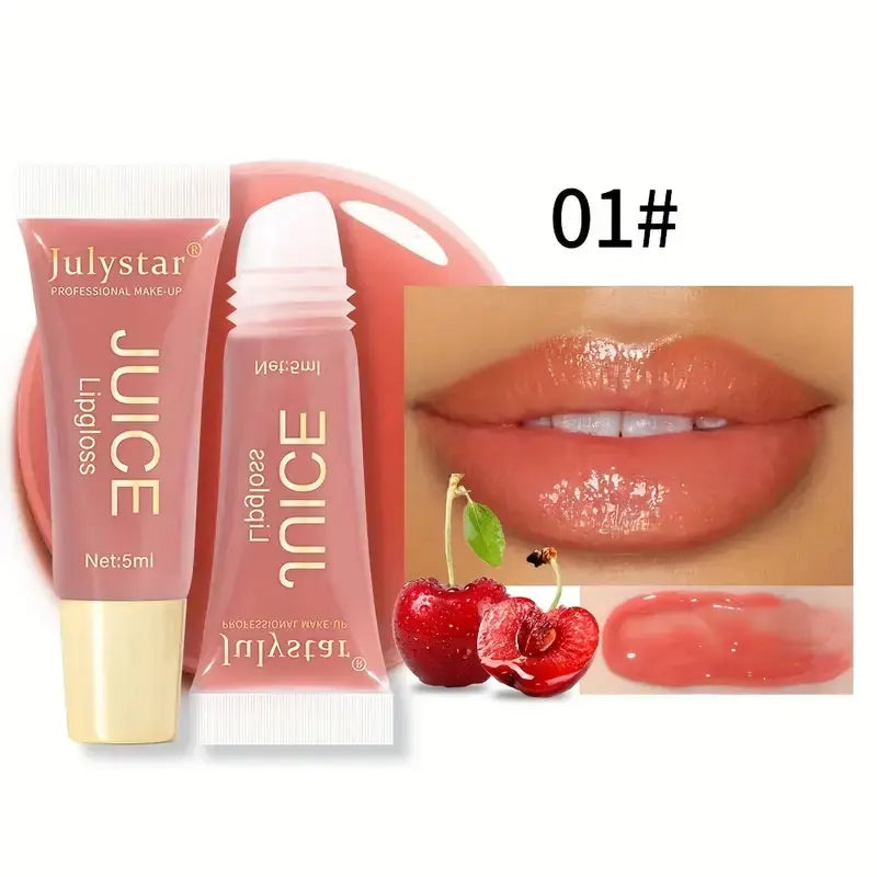 Aceite labial en gelatina Crystal Clear de Julystar: brillo labial hidratante y suavizante con aroma afrutado.