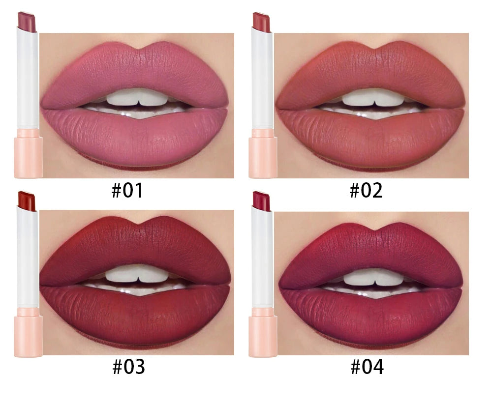 Set de labiales mate Handaiyan | 4 mini labiales de terciopelo que no se decoloran
