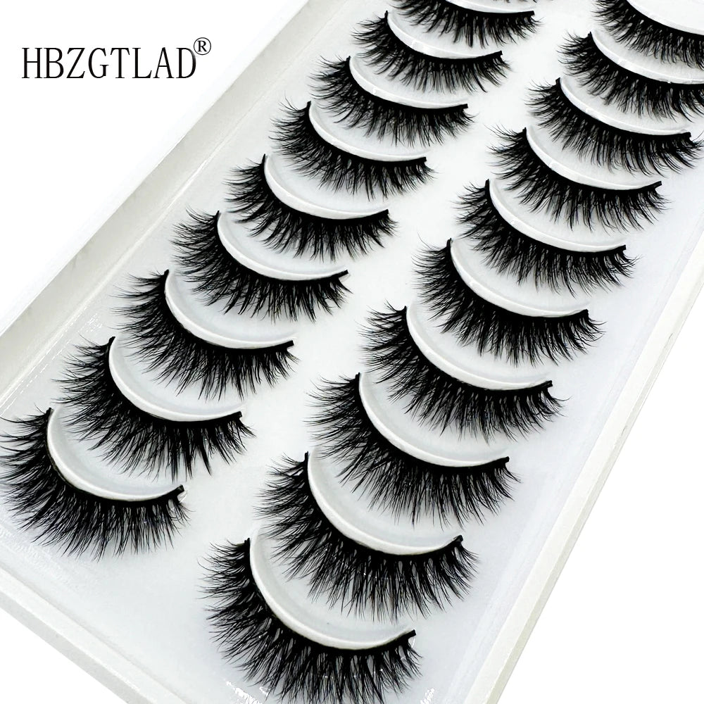 LuxuryGlow 10 Pairs Fluffy 3D Mink False Eyelashes – Soft, Dramatic & Reusable