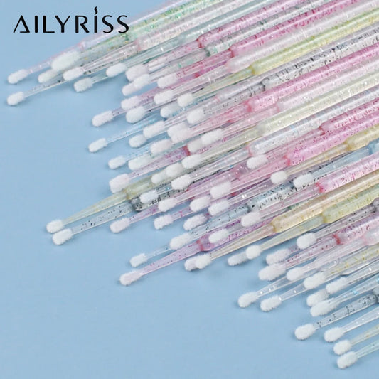 AILYRISS 100PCS Disposable Micro Eyelash Brushes – Precision Applicators for Lash Extensions & Removal