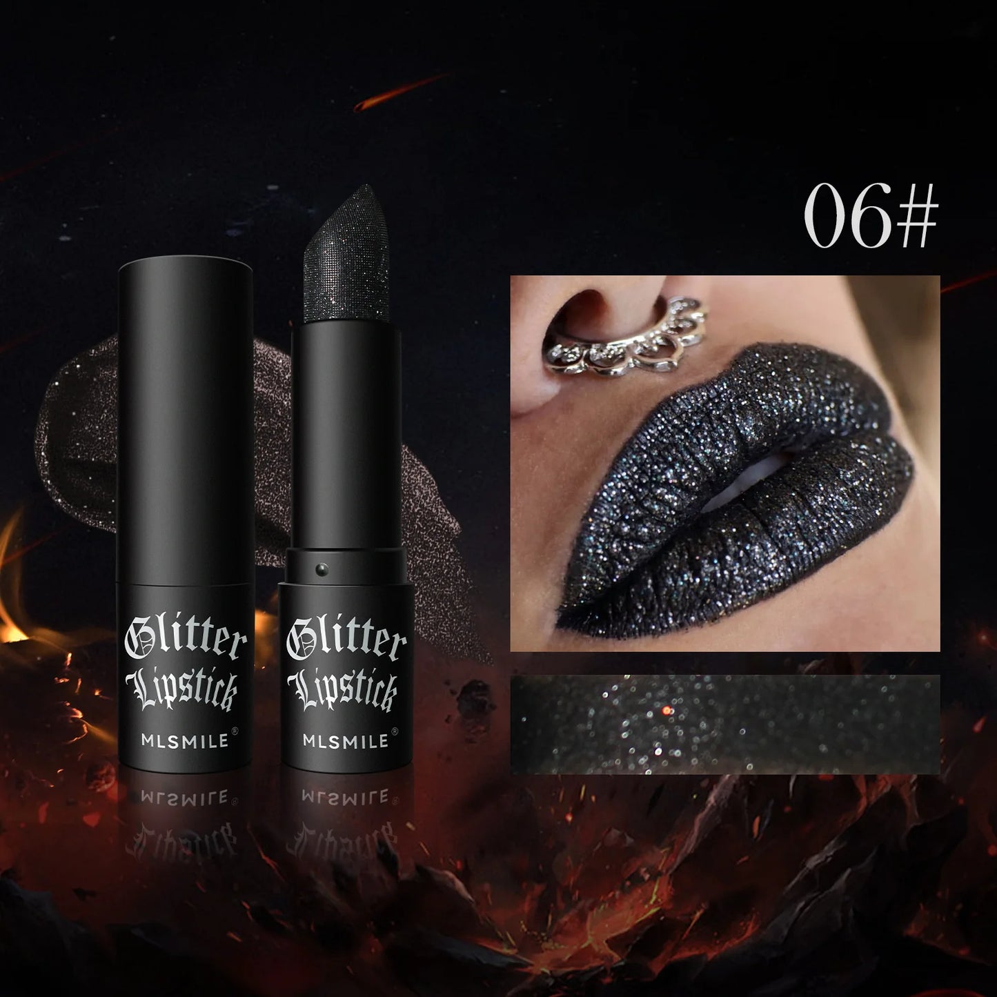 Lápiz labial mate MLSMILE: duradero, antiadherente, colores vibrantes para Halloween