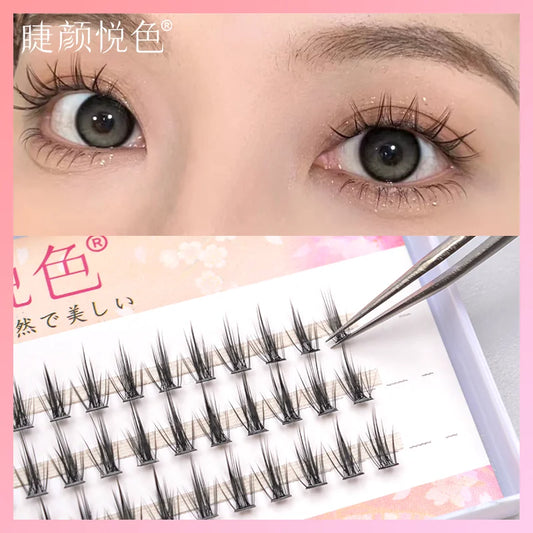 EYENGLE XMX DIY Cluster Eyelash Extensions – Natural Look, Heat-Bonded, Semi-Handmade