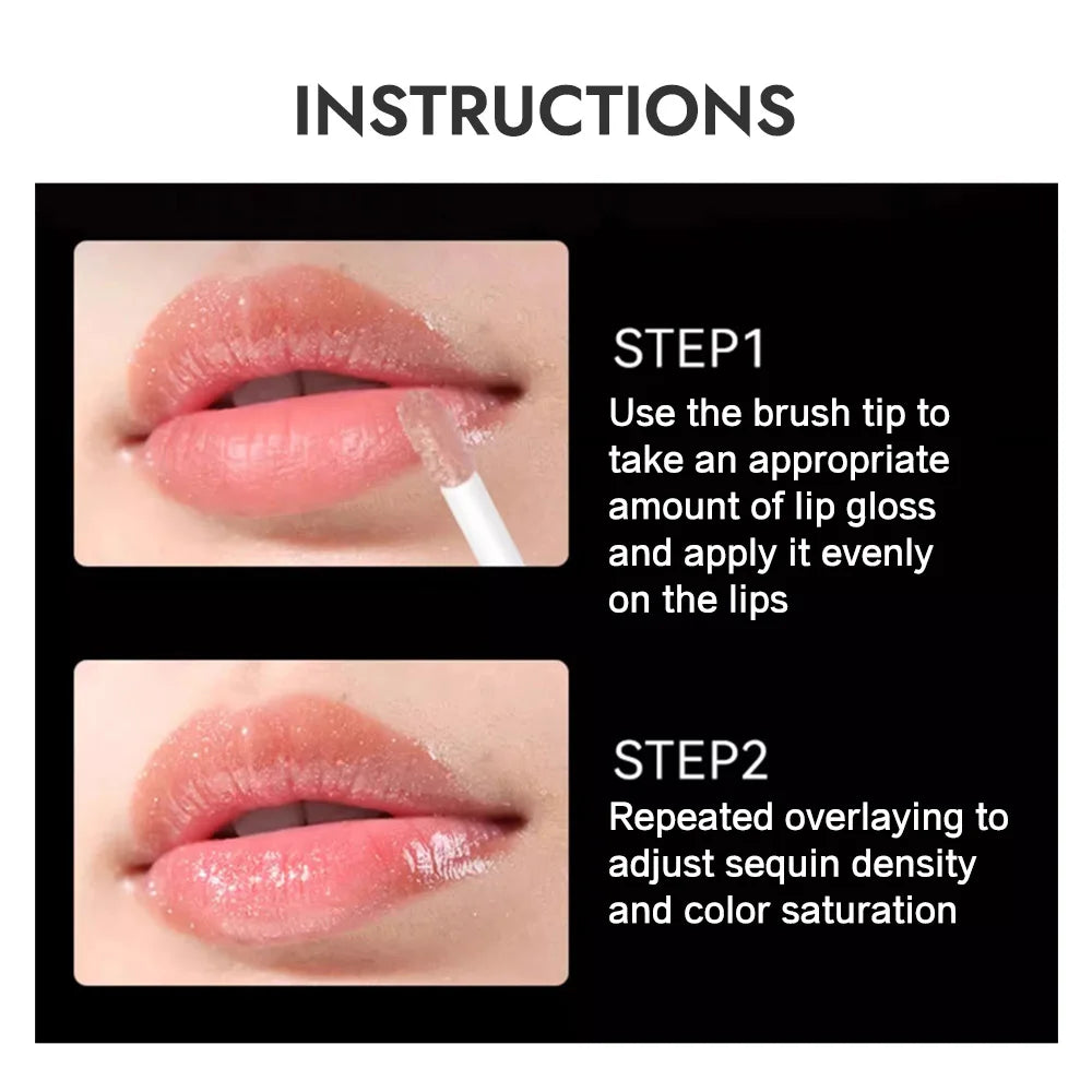 Brillo labial brillante SHAQINUO: hidratante, con un brillo intenso y un brillo sutil.