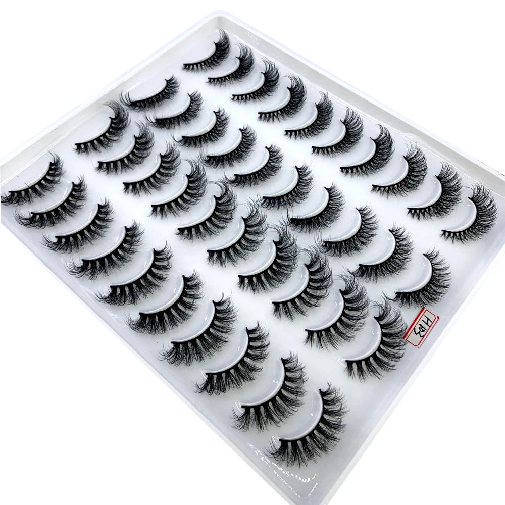HBZGTLAD 20 Pairs 3D Faux Mink Lashes – Soft, Wispy, Reusable False Eyelashes Set