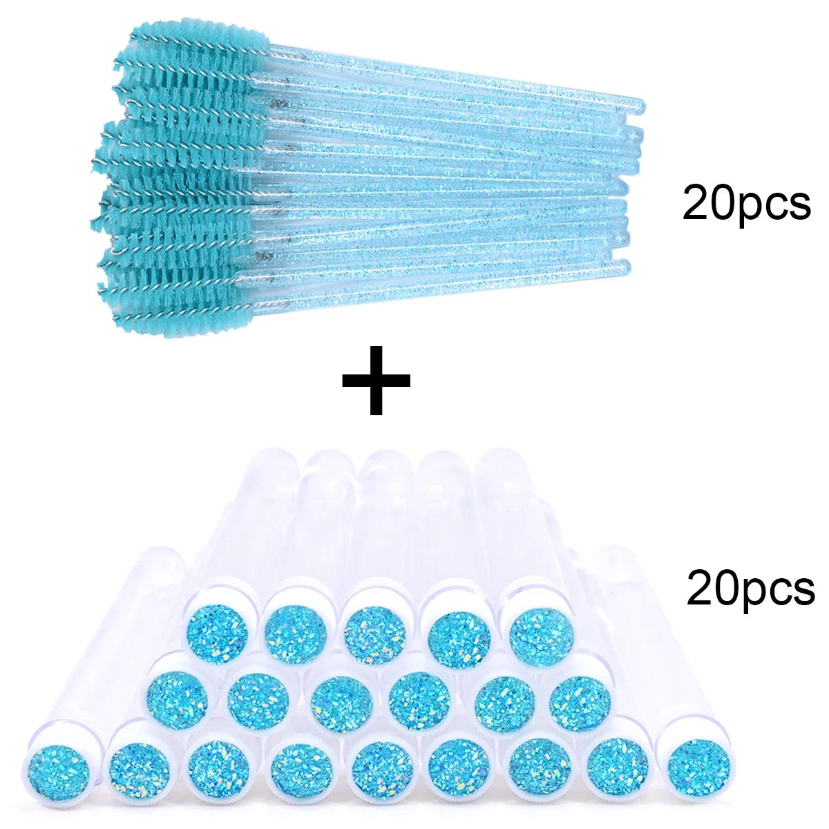 ZXZZS 20PCS Reusable Eyelash Brush Set with Dust-Proof Tubes – Replaceable Mascara Wands for Lash & Brow Makeup