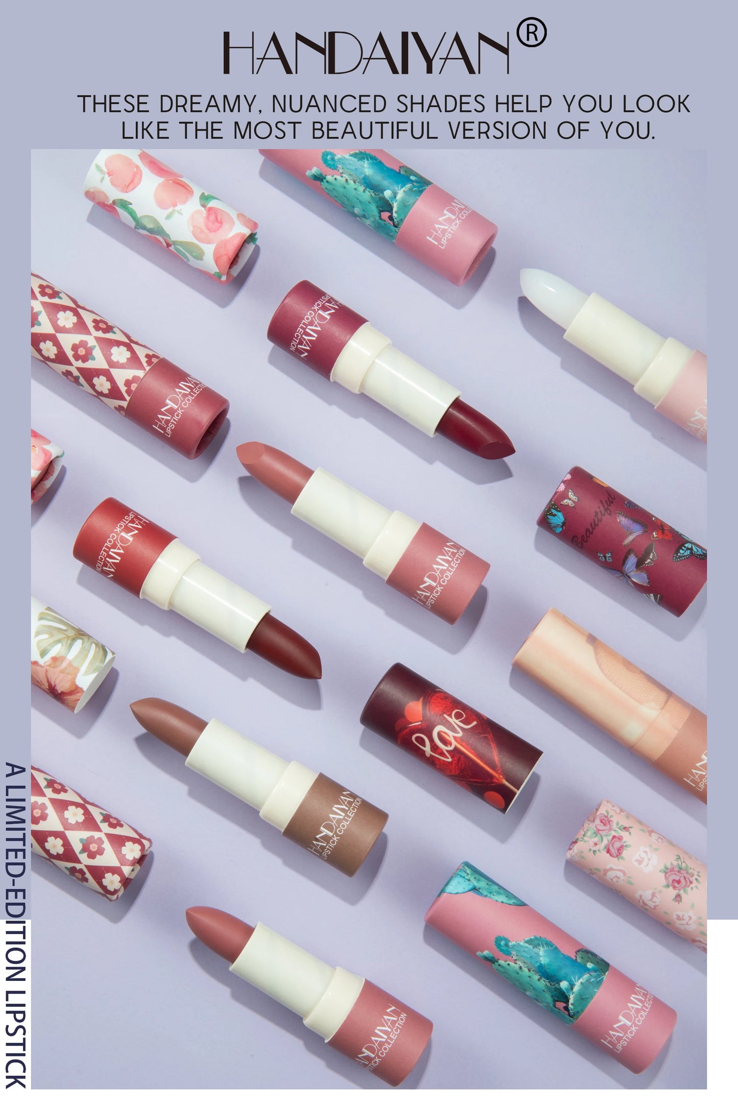 Handaiyan Naked Color Velvet Matte Lipstick – Long-Lasting & Moisturizing