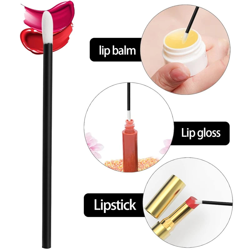 Pinceles desechables para rímel y labios HMQ Beauty (100/50 unidades) – Aplicadores de maquillaje higiénicos