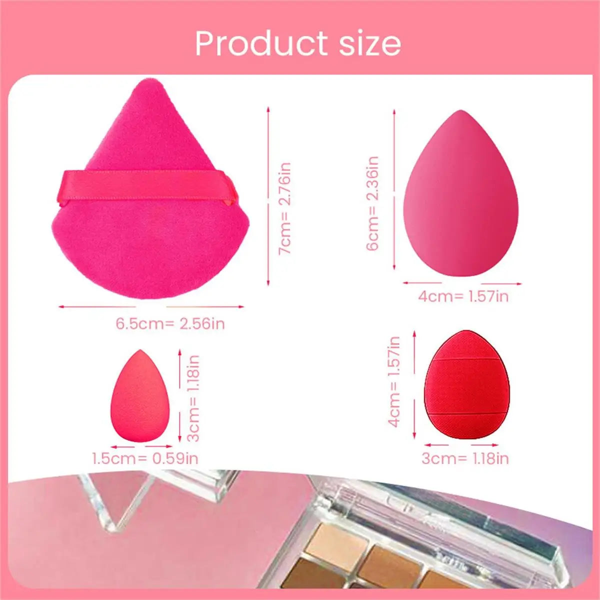 LuxuryGlow 12Pcs Triangle Makeup Puffs Set – Soft, Reusable Blending Sponges for Face & Eyes