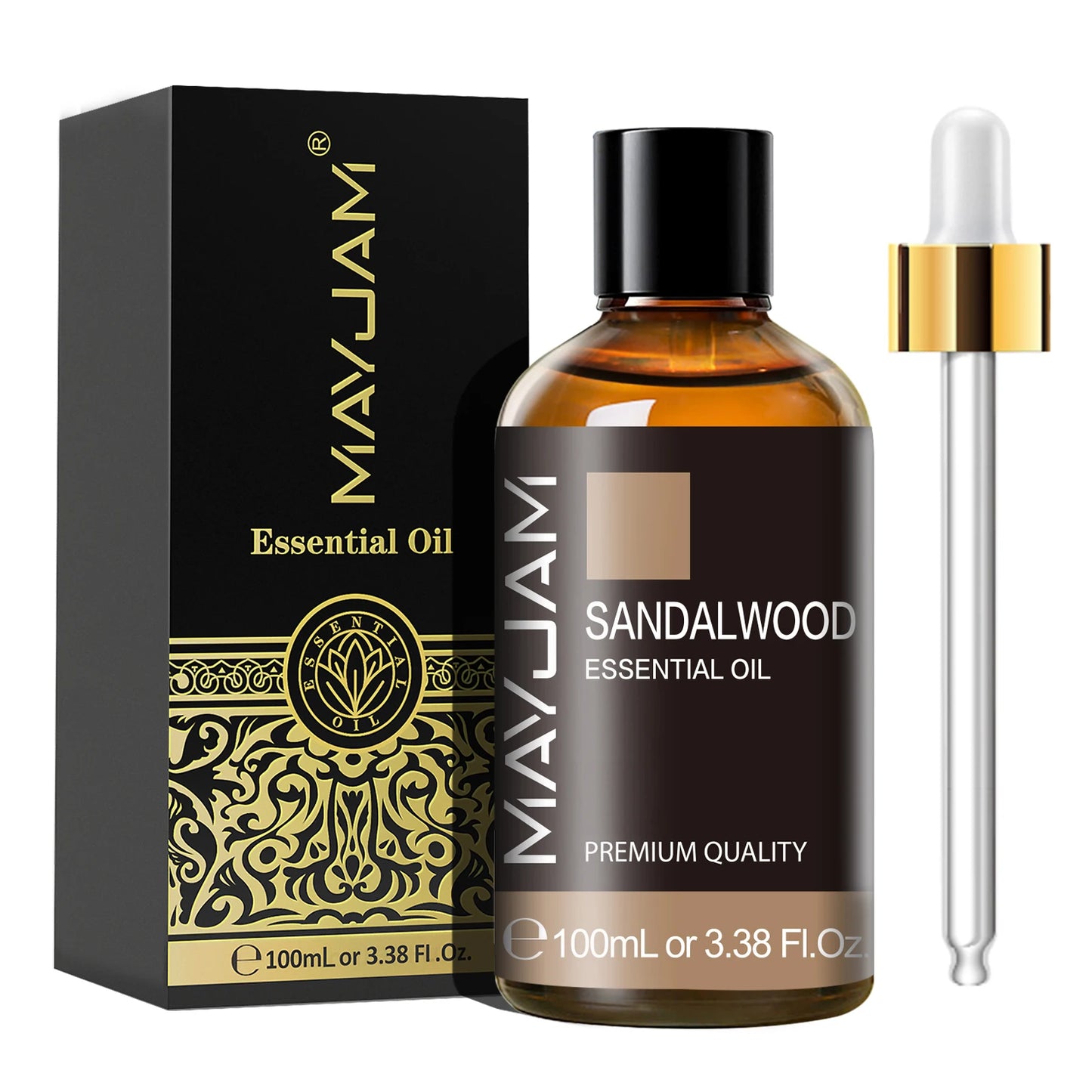 Aceite esencial puro MAYJAM 100 ml: aceite de aromaterapia con gotero para humidificadores, velas y difusores