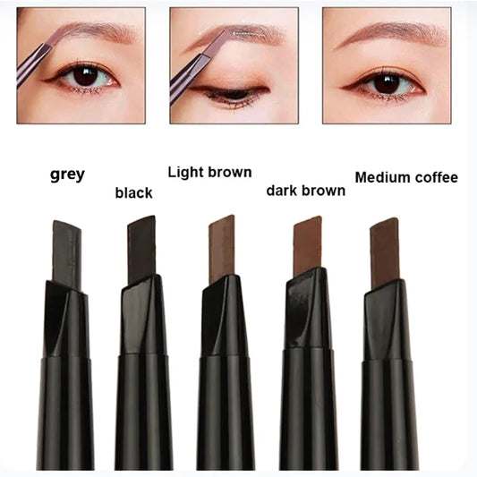 LuxuryGlow 2-in-1 Waterproof Eyebrow Pencil — Long-Lasting with Brow Brush (5 Colors)
