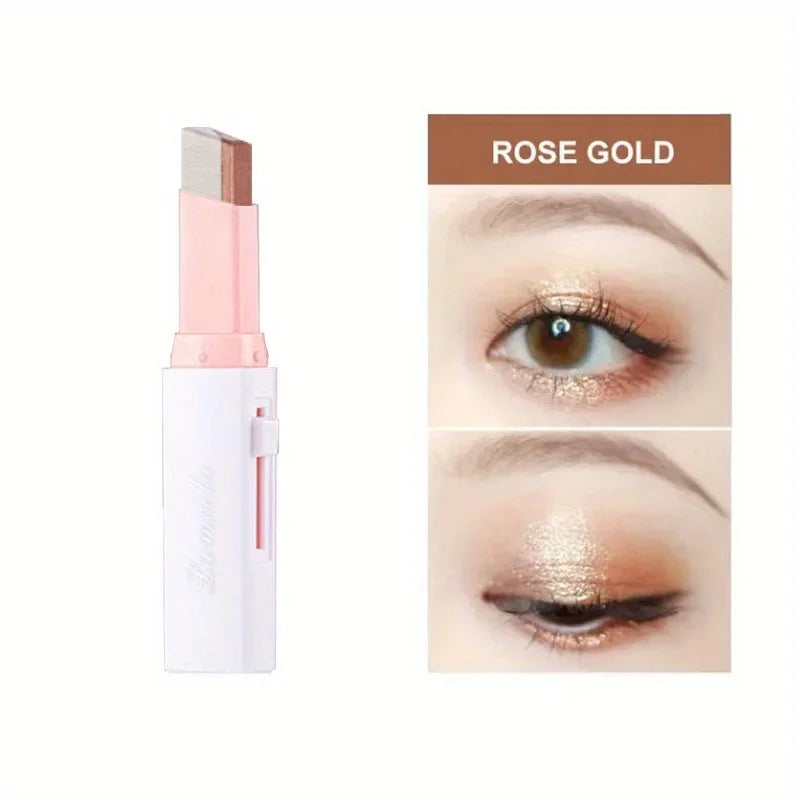 LANBENA Two-Color Gradient Eyeshadow Stick – Long-Lasting Waterproof Shimmer