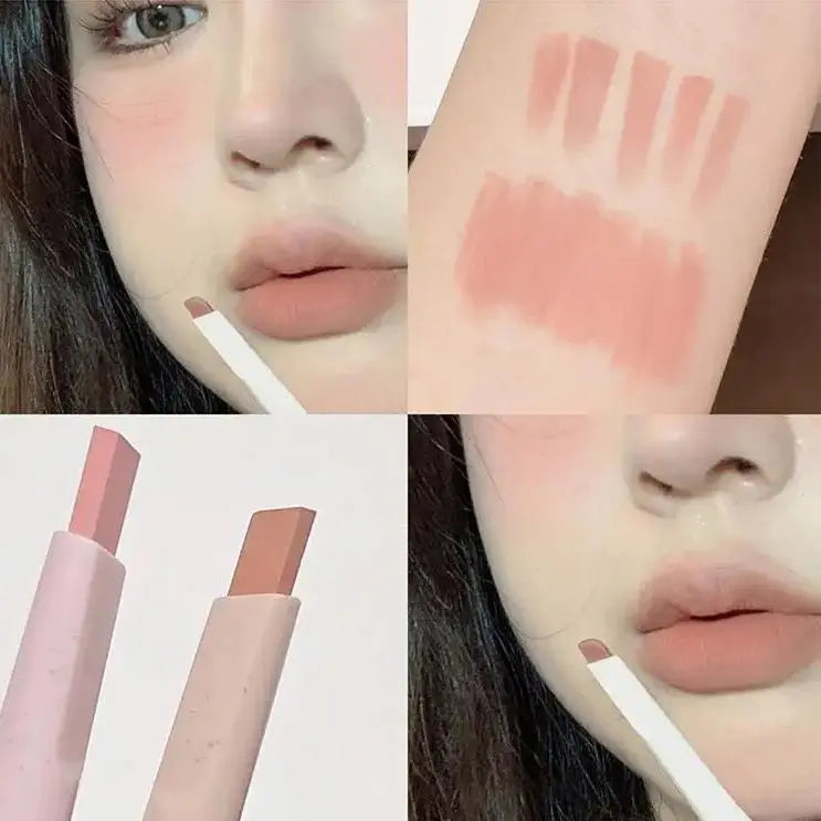 Delineador de labios mate Gege Bear Nude: lápiz aterciopelado resistente al agua y de larga duración 